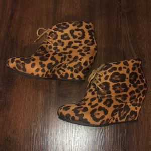Leopard Print Wedges